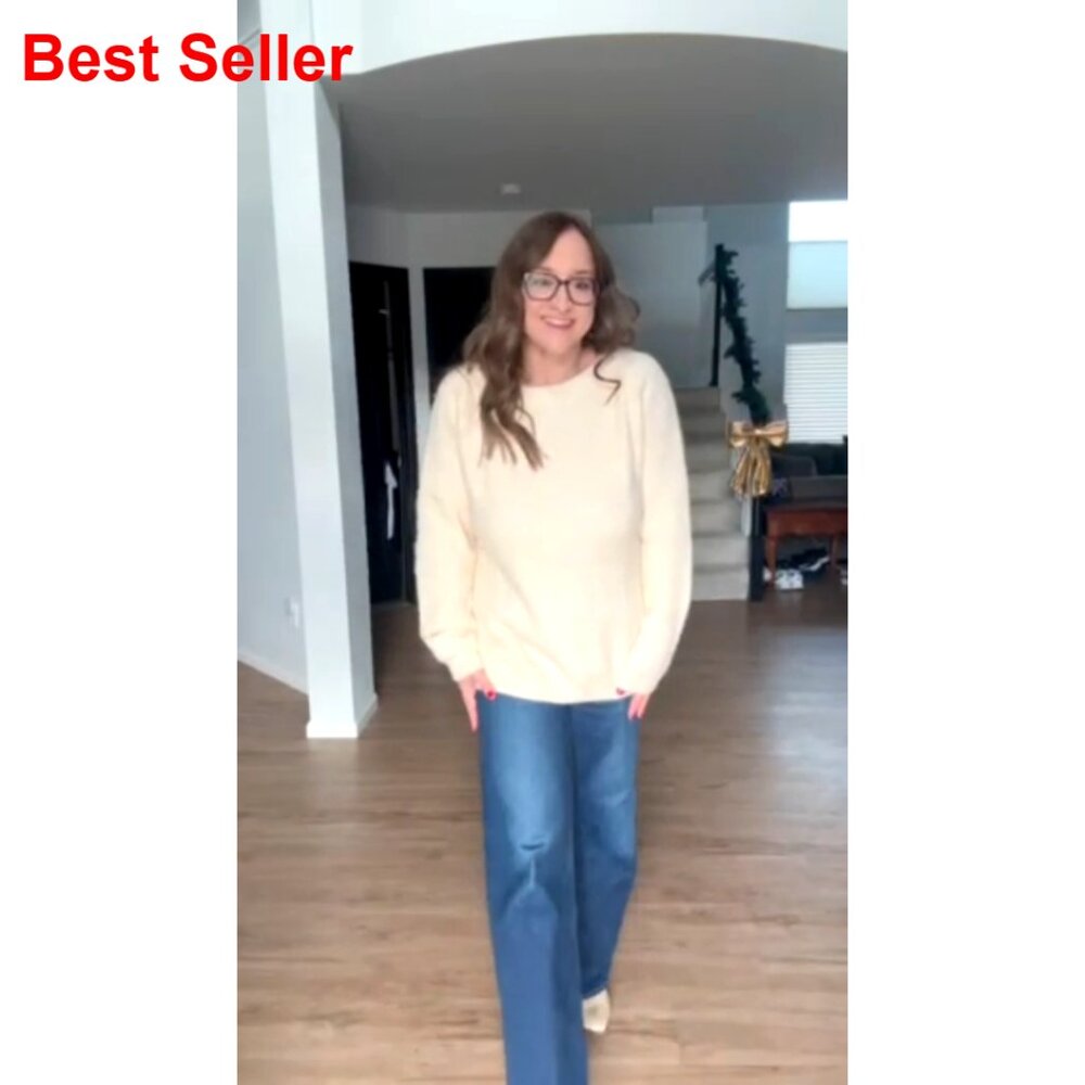 Fair Isle Wool Blend Crewneck Sweater Vintage Pullover Winter Top - Picture 5 of 5